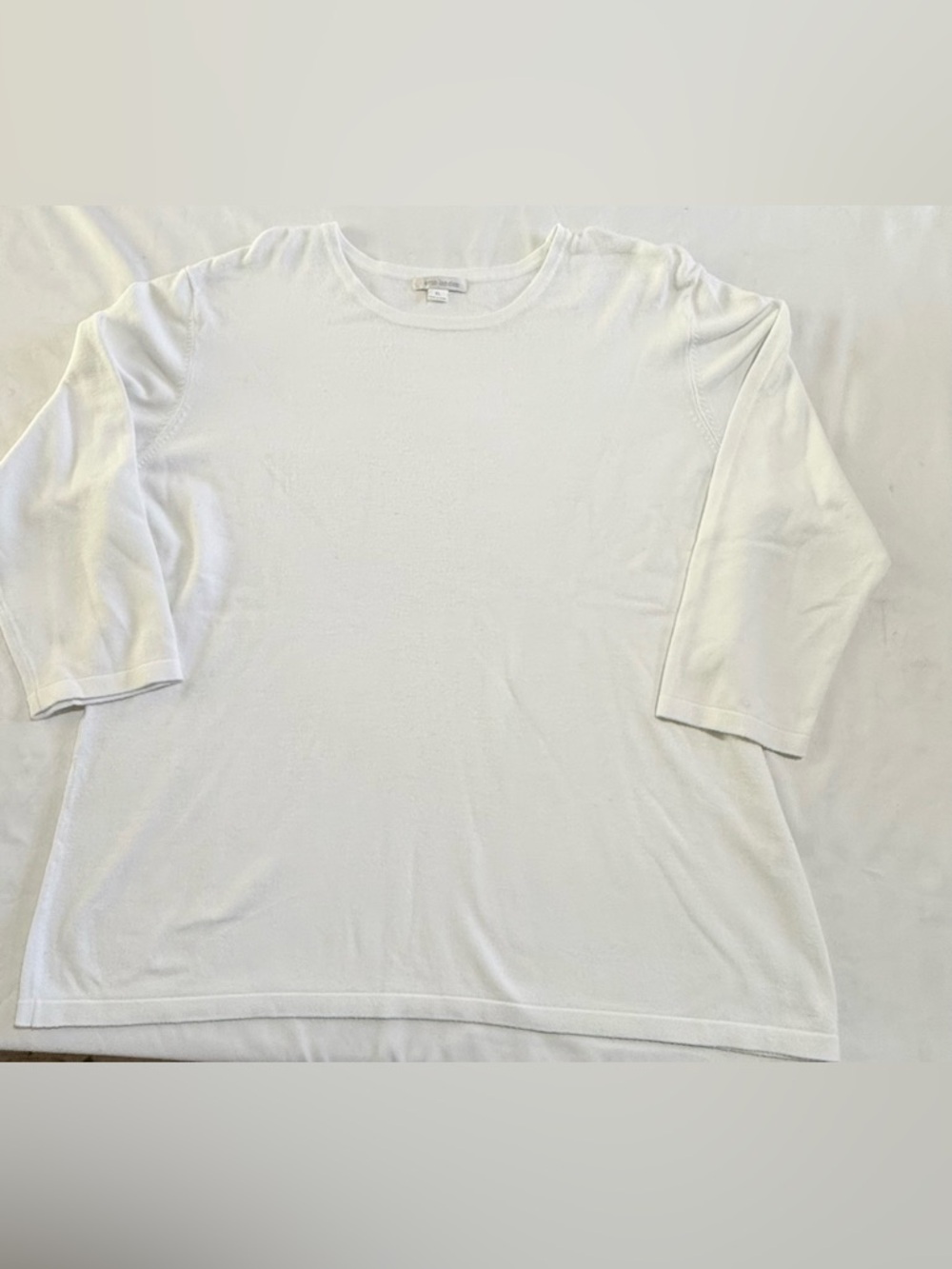 Erin London Women’s White Long Sleeves Crew Neck Size XL Top